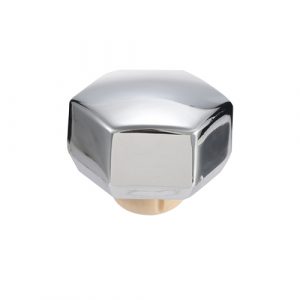 Chrome hexagonal zamak stopper Contemporary customised zamak stopper in cool chrome hexagonal finish