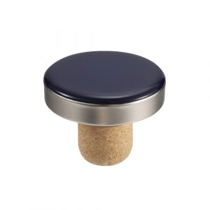 Contemporary minimalist zamak bottle stopper Contemporary zamak bottle closure in a minimalist sleek black and silver design