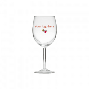 Customised wine glass with bespoke branding